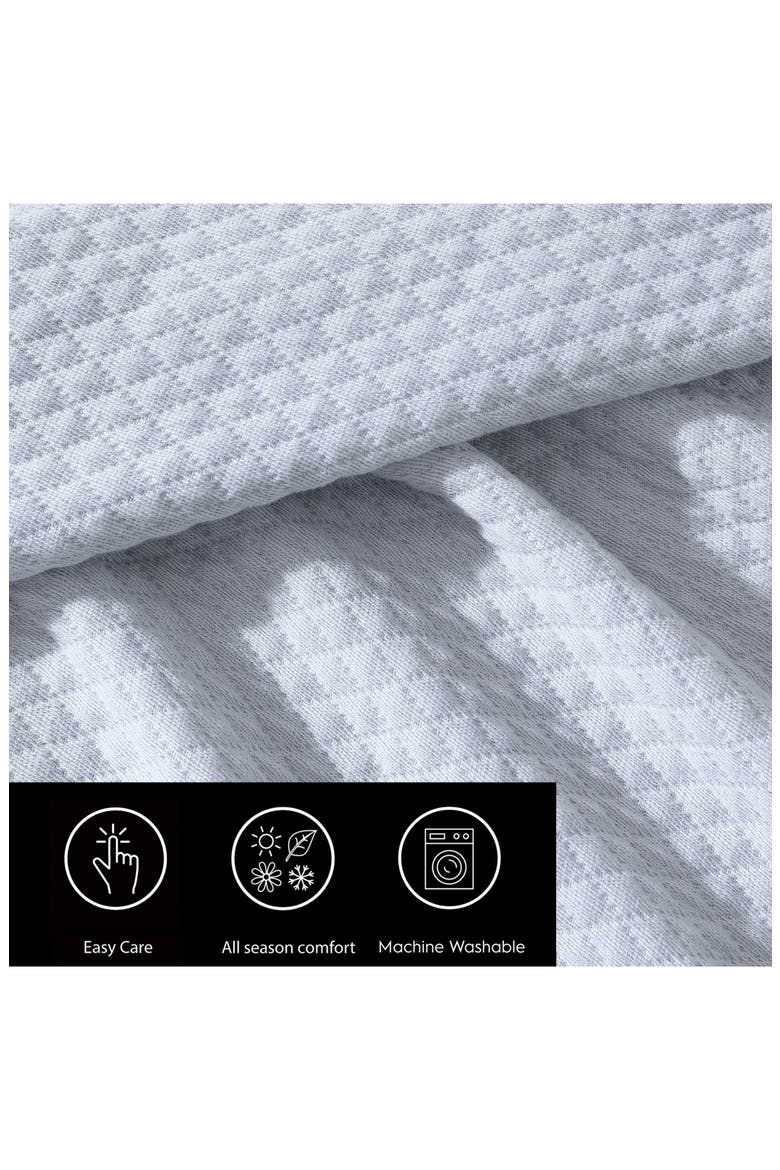 Matelassé Cotton Jacquard Blanket, Alternate, color, LIGHT GREY