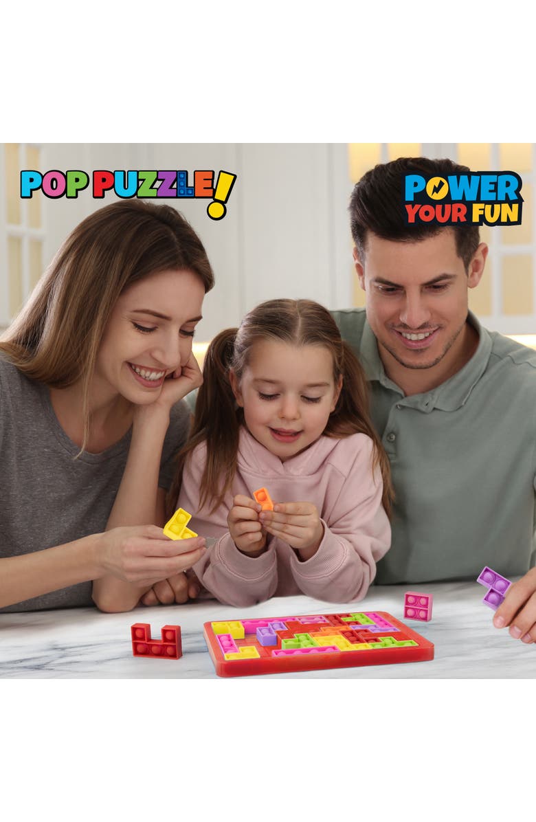 Power Your Fun Red Puzzle Pop Game, Alternate, color, 