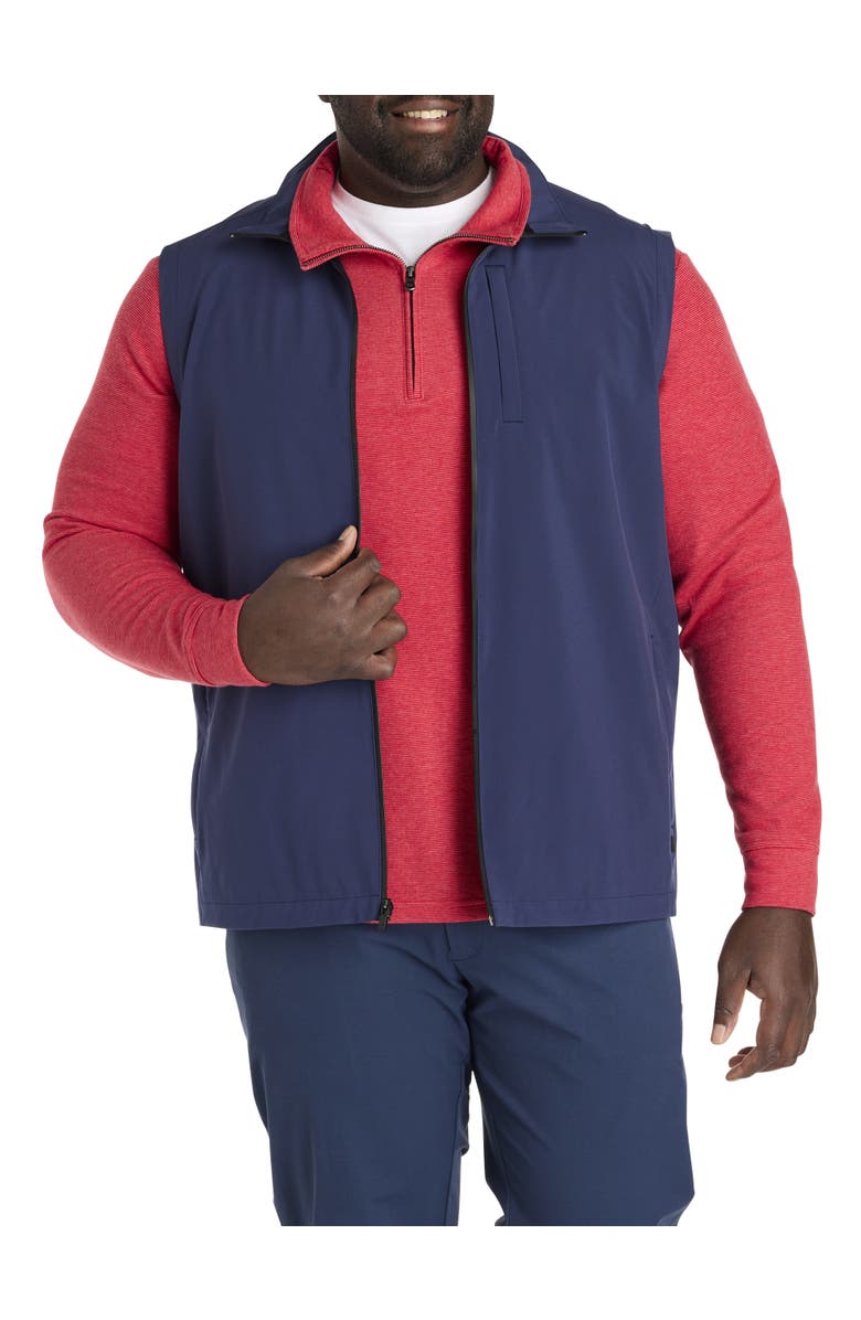 vineyard vines Big & Tall Mariner Soft Shell Performance Vest, Main, color, Navy