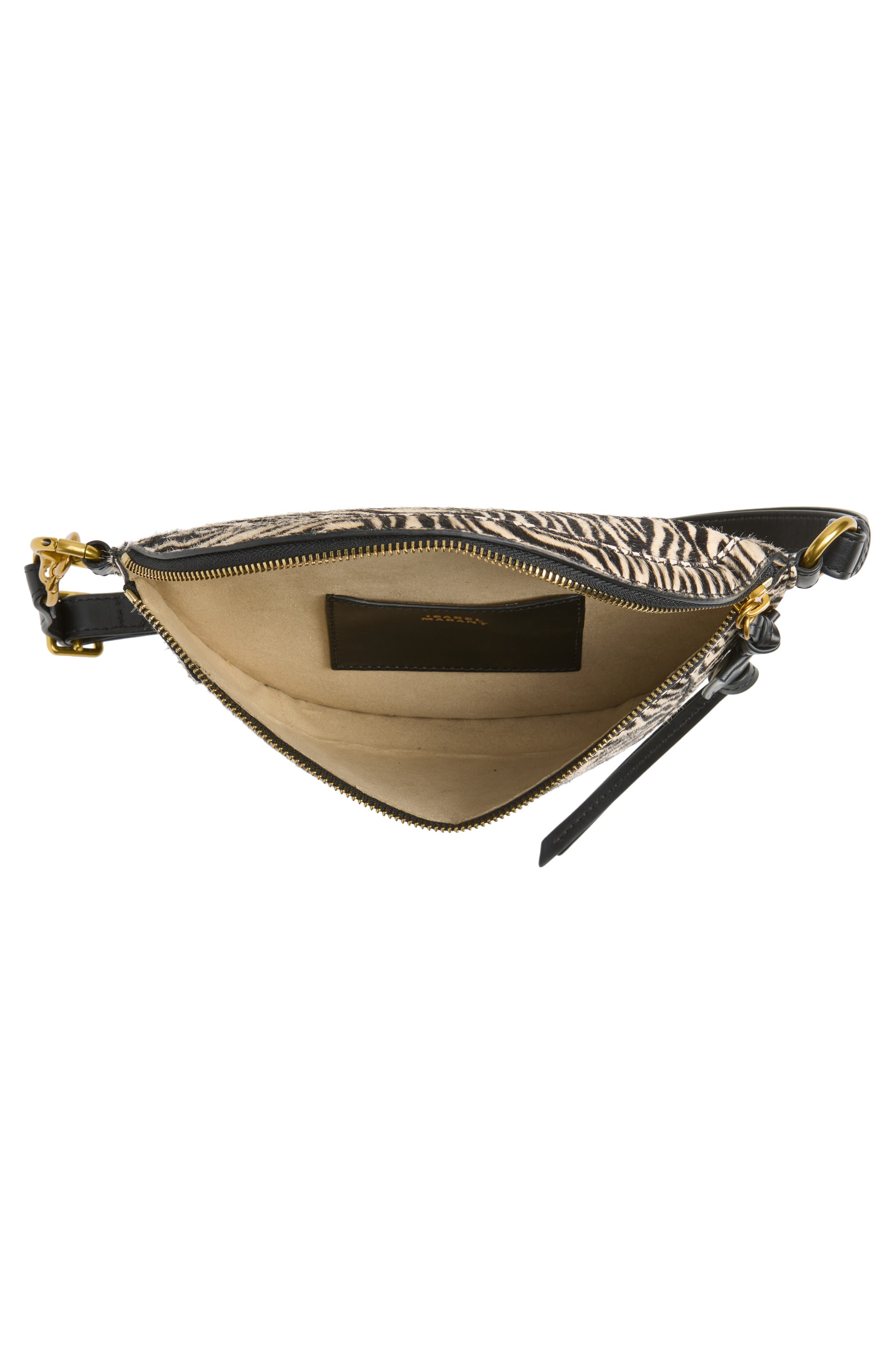 Skano Zebra Genuine Calf Hair Belt Bag, Alternate, color, ZEBRA 20ZA