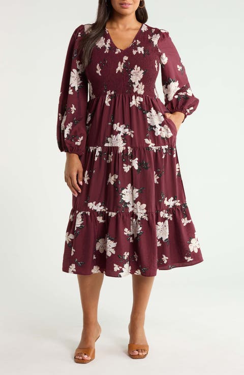 Smocked Midi Dress