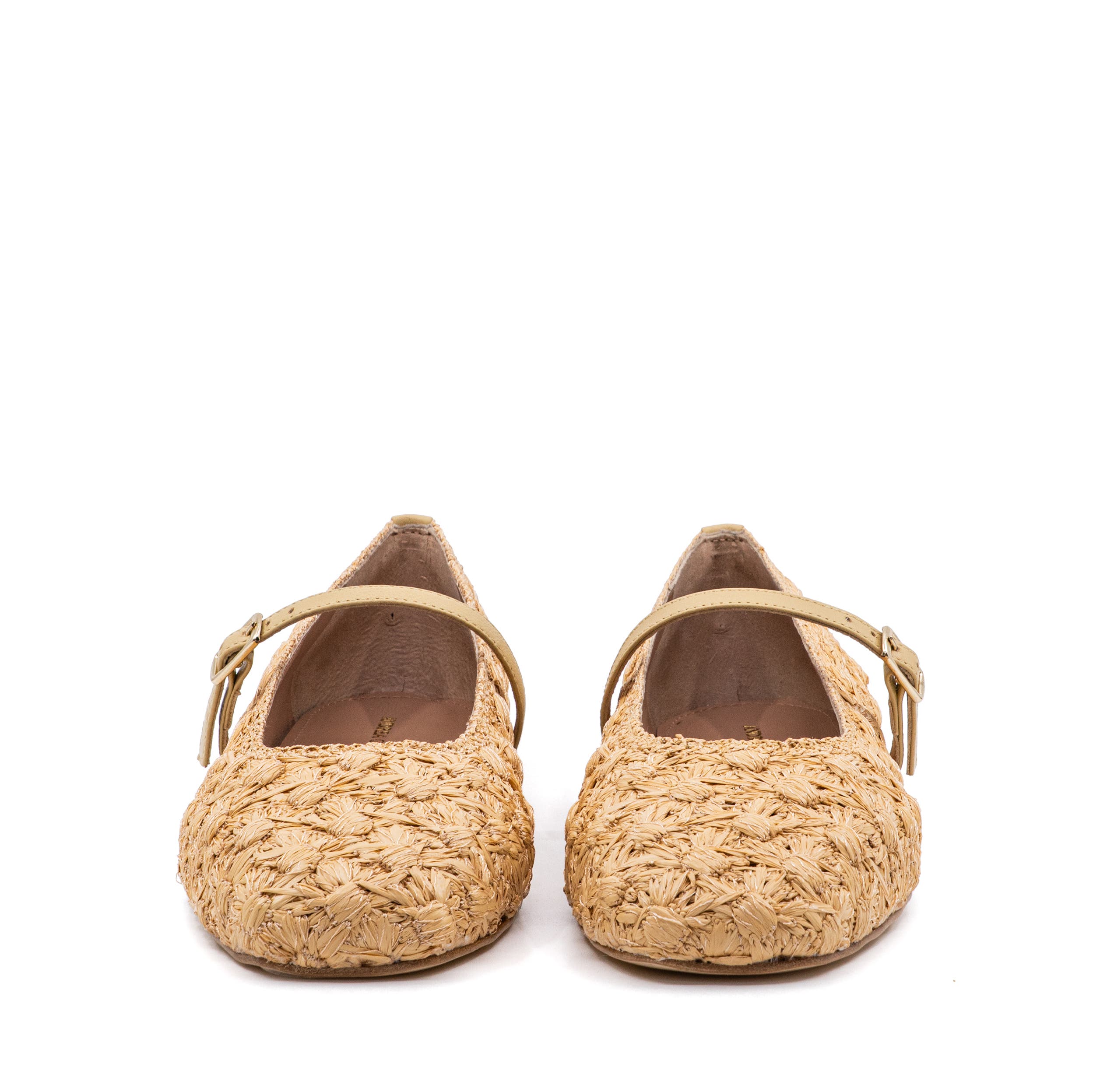 Andrea Gomez Dalia Strap Ballerina, Alternate, color, Natural Raffia