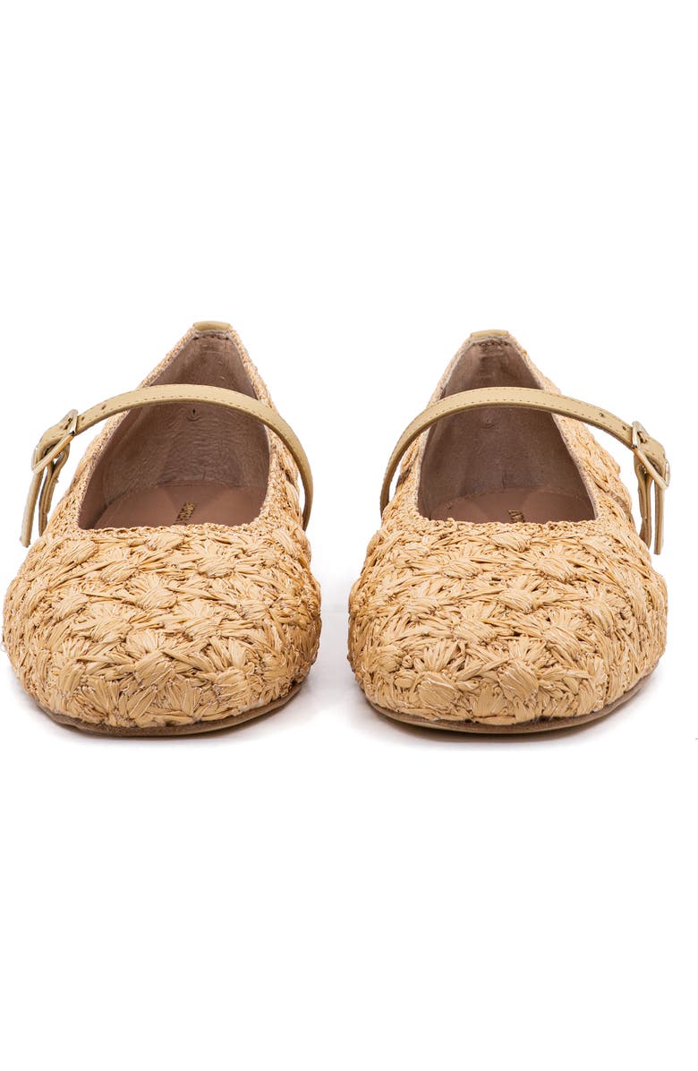 Andrea Gomez Dalia Strap Ballerina, Alternate, color, Natural Raffia
