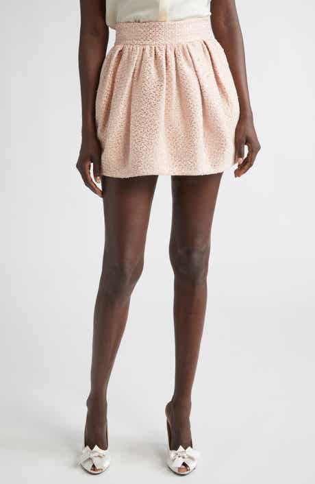 Giambattista Valli Pleated Tweed Miniskirt
