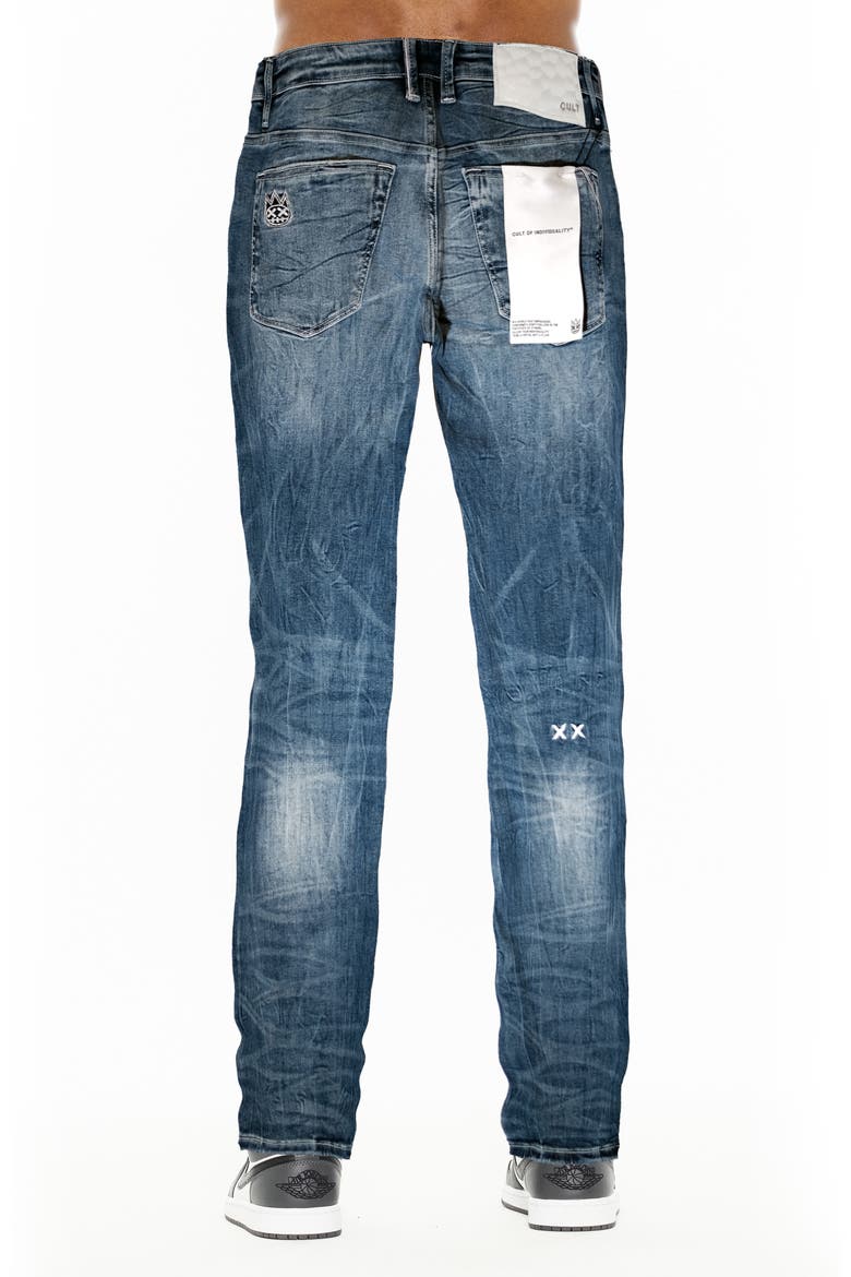 Rebel Distressed Straight Leg Jeans, Alternate, color, TIGER