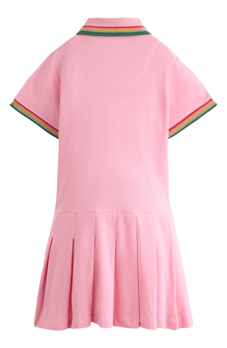 Mini Boden Kids' Piqué Jersey Polo Dress, Alternate, color, Almond Pink