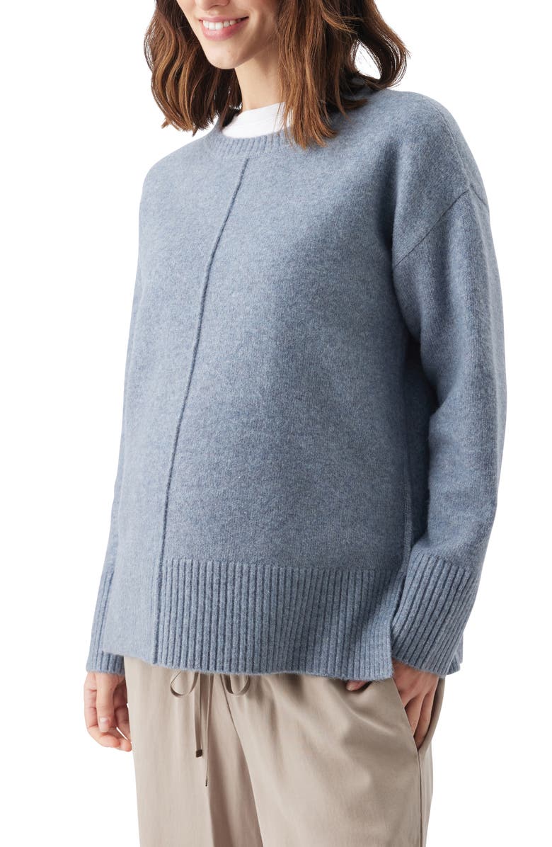 Ripe Maternity Eva Nursing Knit, Alternate, color, Blue Marle