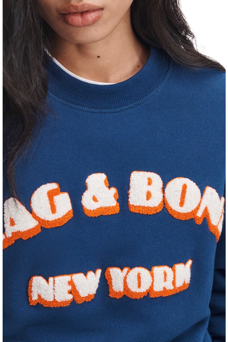 Oversize Logo Graphic Sweatshirt, Alternate, color, NAVYBLUE
