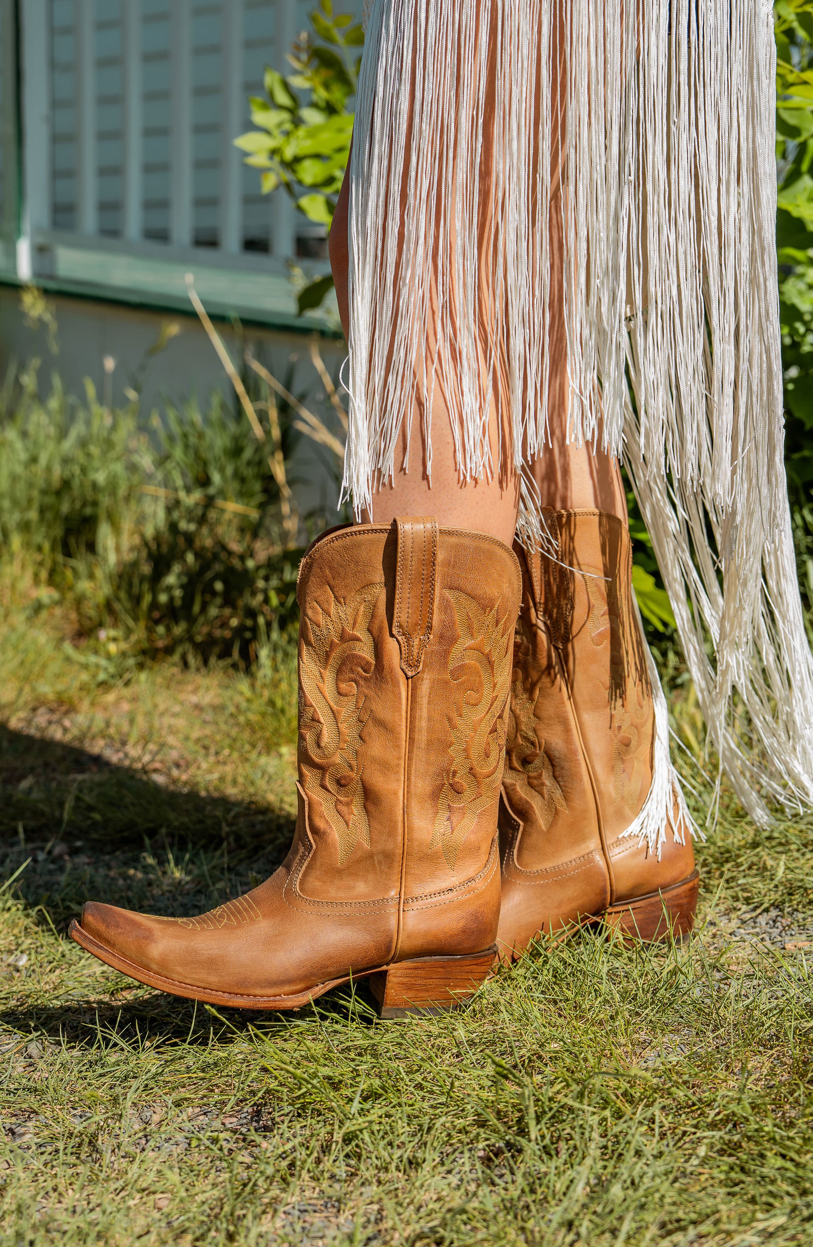 Woody Leather Western Boot, Alternate, color, WHEAT