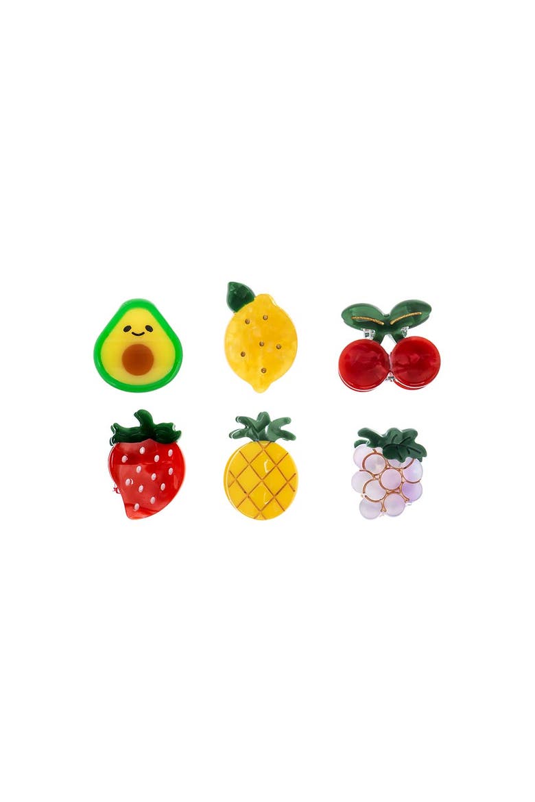 Mini Multi Fruit Hair Clip Set, Main, color, Multi Color