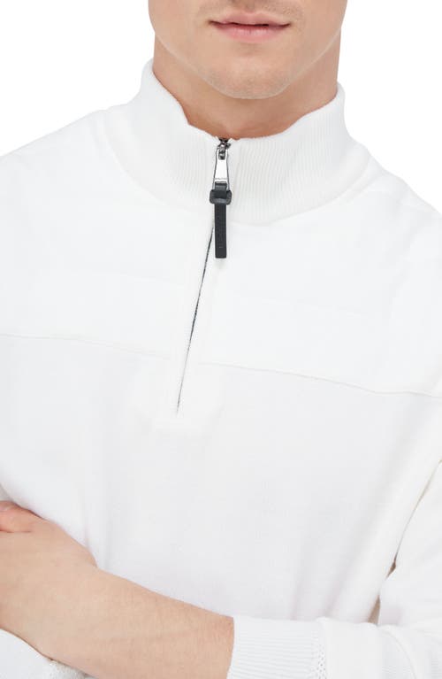 BUGATCHI BUGATCHI MERINO WOOL QUARTER ZIP SWEATER