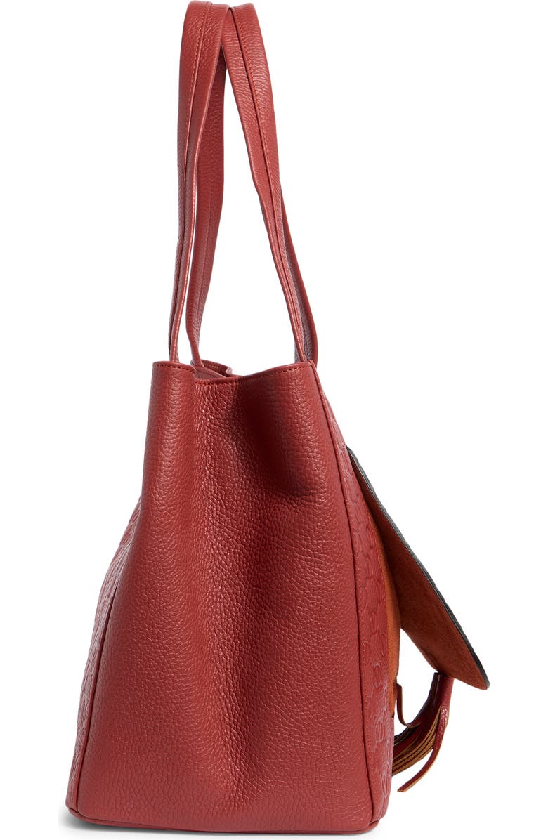 VALENTINO BY MARIO VALENTINO Ollie Dollaro Monogram Leather Tote Bag, Alternate, color, Rust