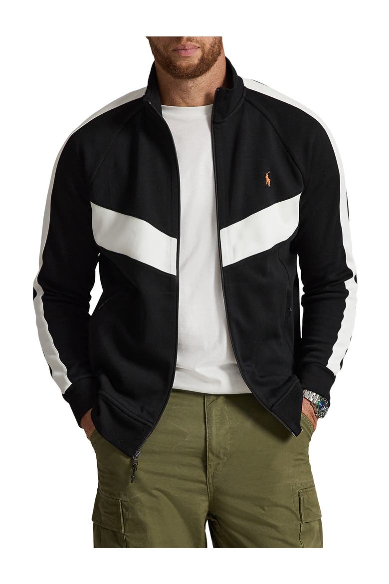 Big & Tall Colorblocked Track Jacket, Main, color, POLO BLACK