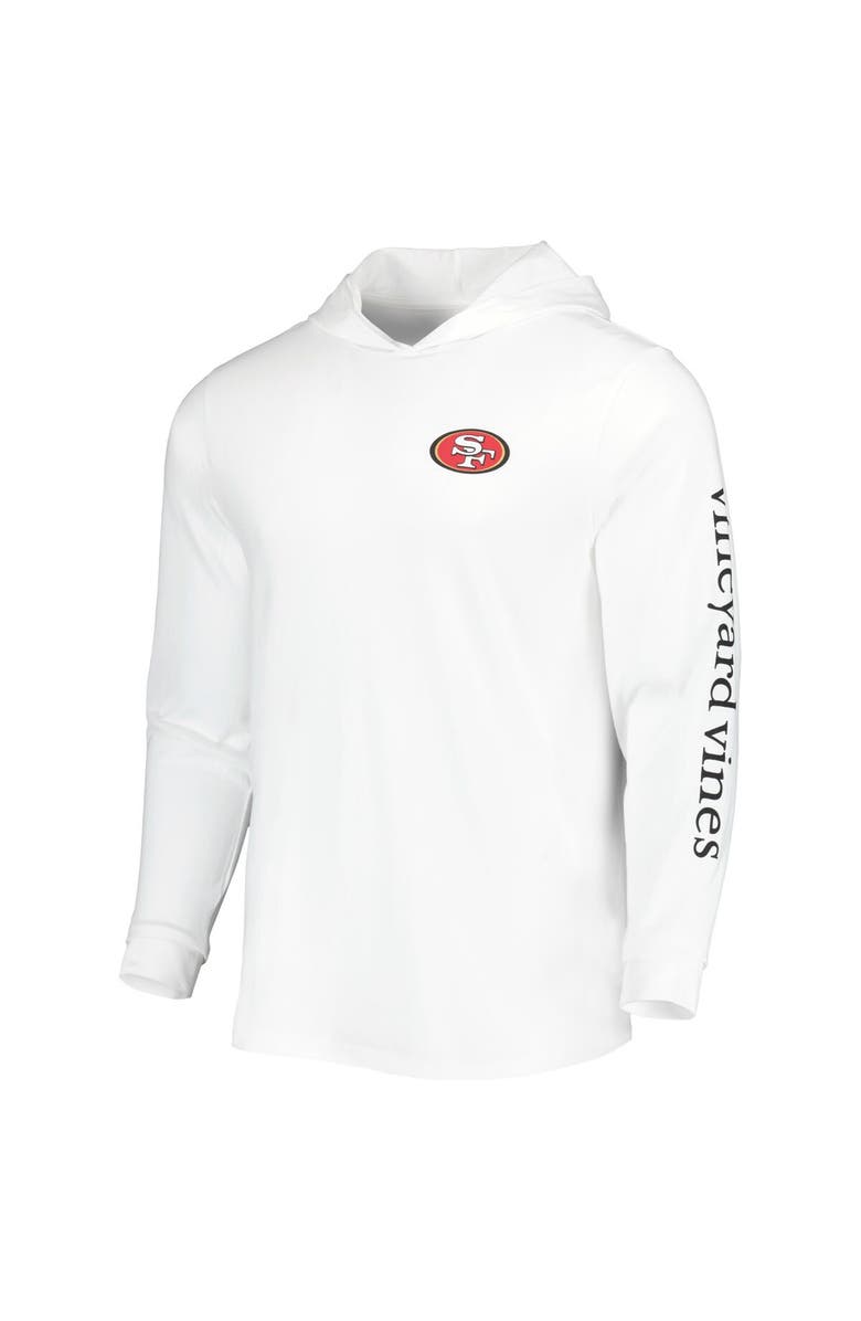 vineyard vines Men's Vineyard Vines White San Francisco 49ers Local Long Sleeve Hoodie T-Shirt, Alternate, color, White