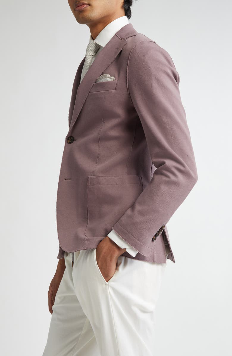 Eleventy Unstructured Cotton Stretch Blend Sport Coat, Alternate, color, 47 Berry