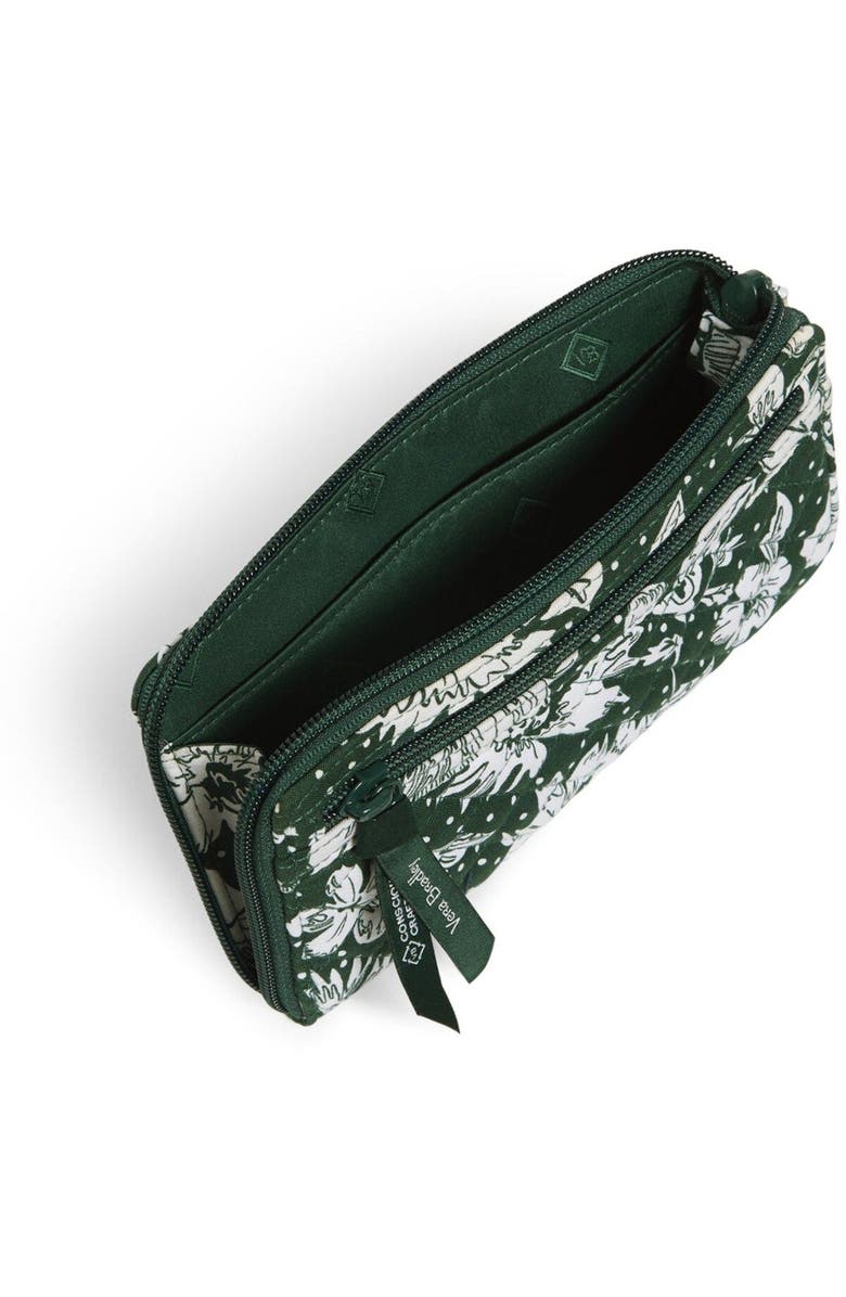 VERA BRADLEY Michigan State Spartans Rain Garden Front-Zip Wristlet, Alternate, color,