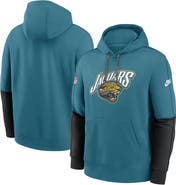 Nike Men's Nike  Teal Jacksonville Jaguars Throwback Alternate Logo Team Issue Club Pullover Hoodie