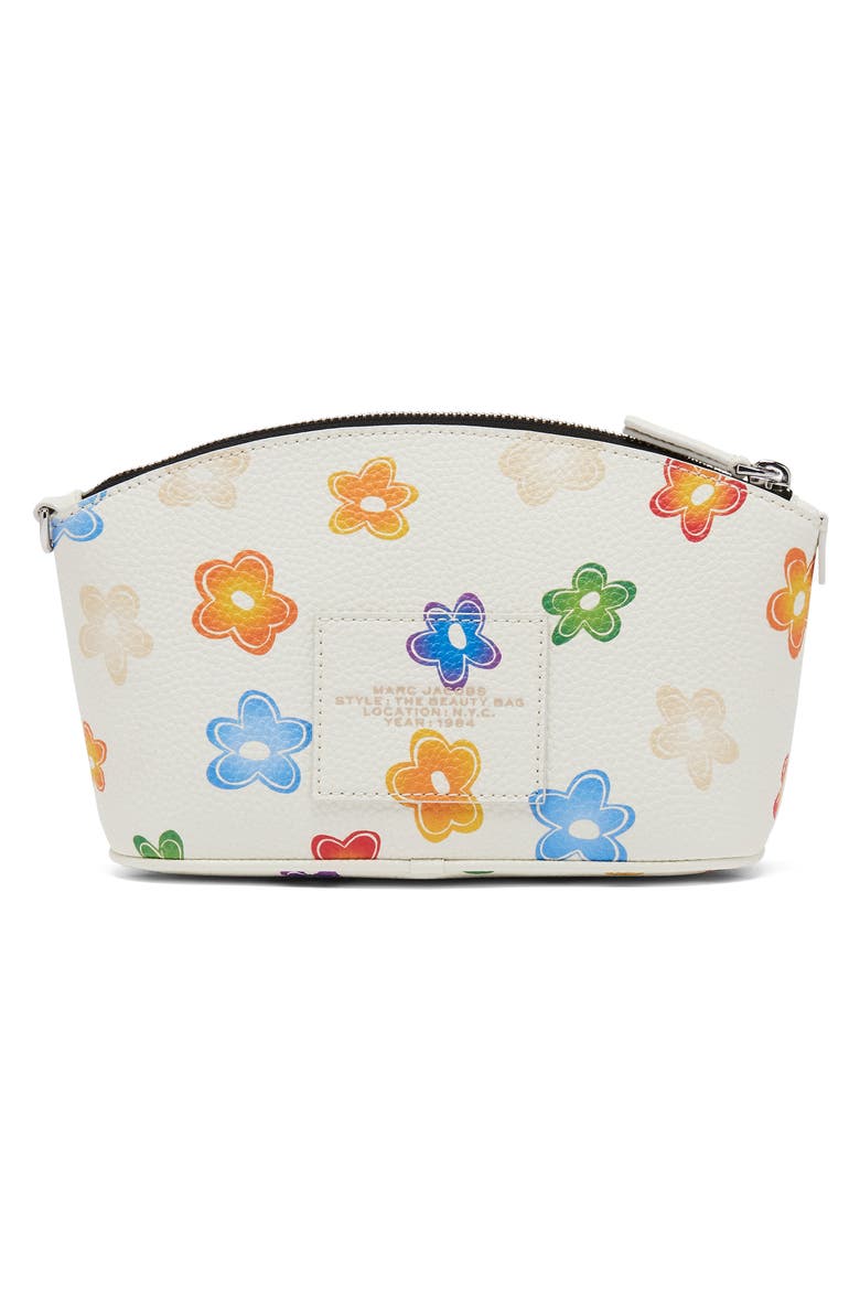 The Beauty Bag Pebble Leather Cosmetics Case, Alternate, color, WHITE MULTI
