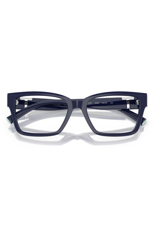 Tiffany & Co . 54mm Square Optical Glasses In Blue