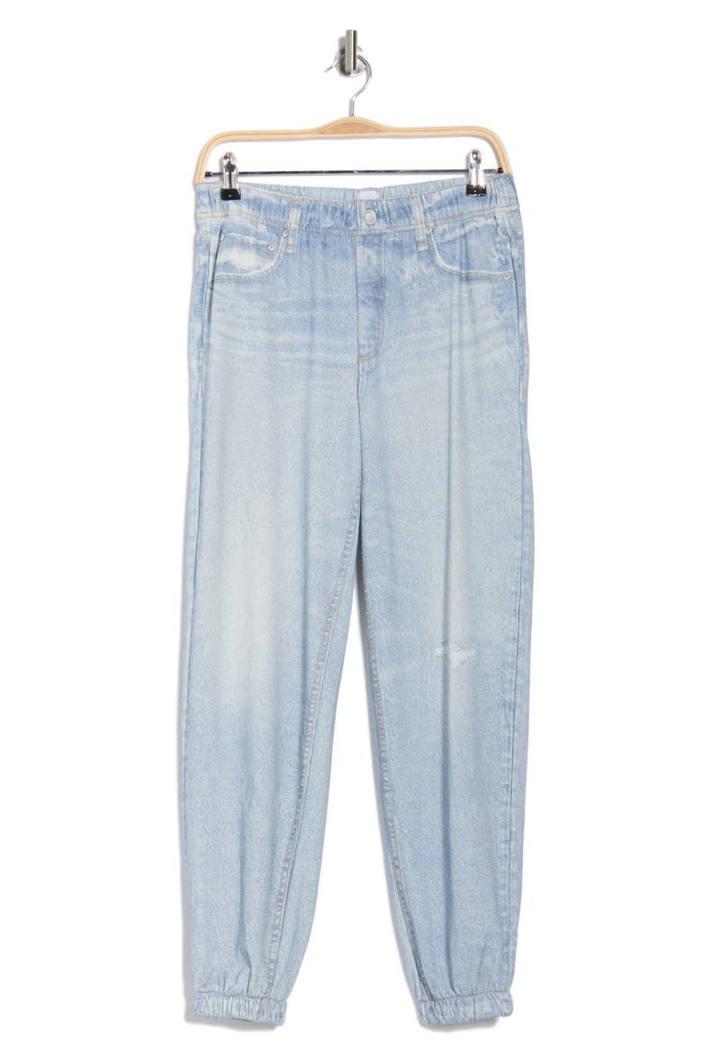 Mirage Denim Printed French Terry Joggers, Alternate, color, LIGHT WASH