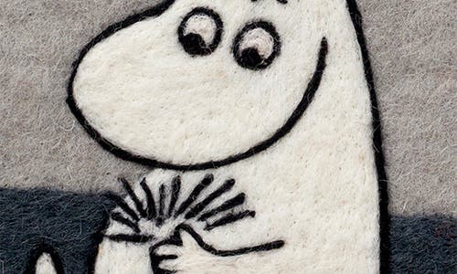 Klippan Kids' Handmade Moomin Woven Wool Seat Pad In Gray