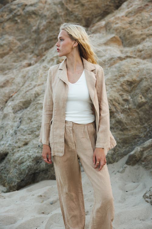 Vir Vita Marina Linen Trouser In Neutral