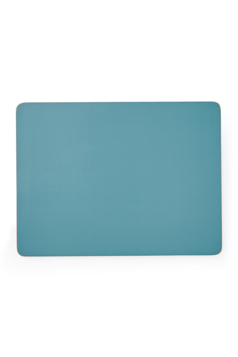 Evergreen Set of 4 Cork Back Placemats, Alternate, color, Evergreen