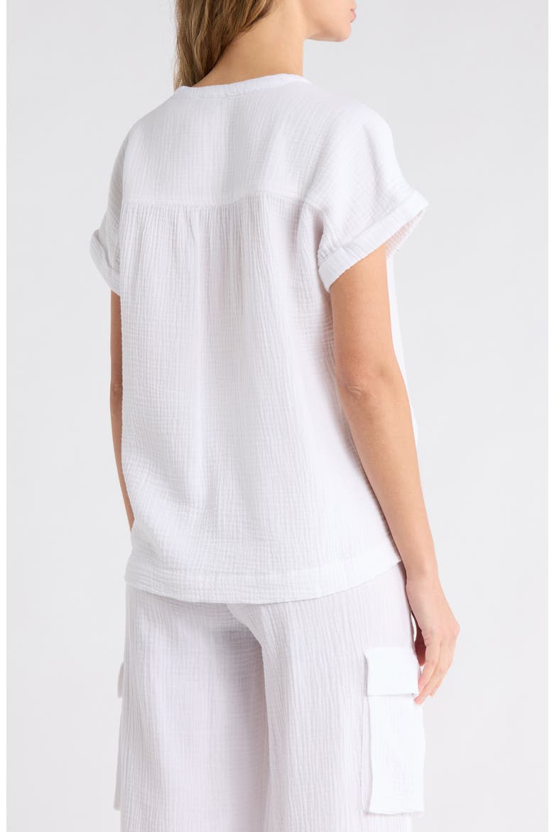 Saint Tropez Gauze Top, Alternate, color, WHITE