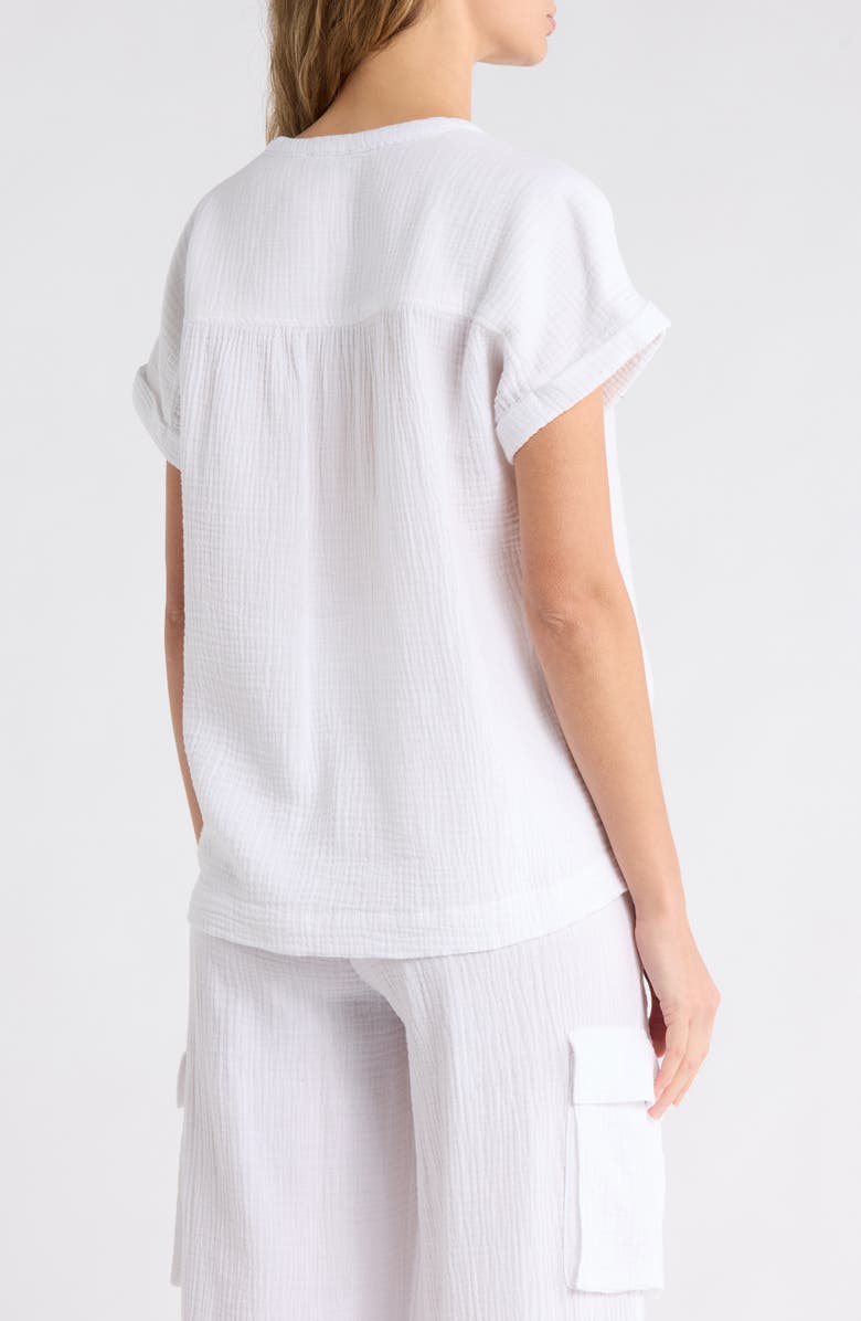 Splendid Saint Tropez Gauze Top, Alternate, color, White