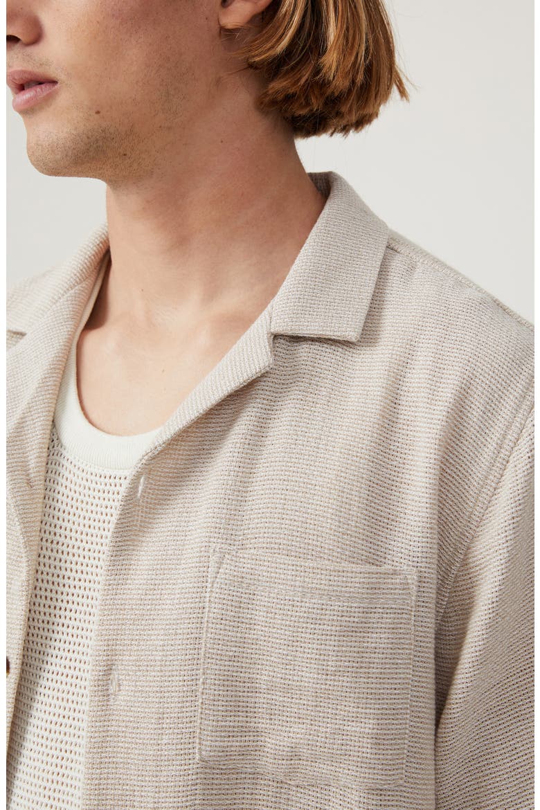 Palma Cotton Camp Shirt, Alternate, color, ECRU
