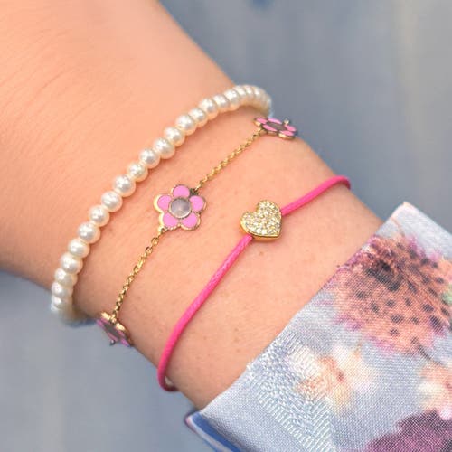 The Lovery Fine Jewelry Bubblegum Pink Daisy Bracelet In Pink