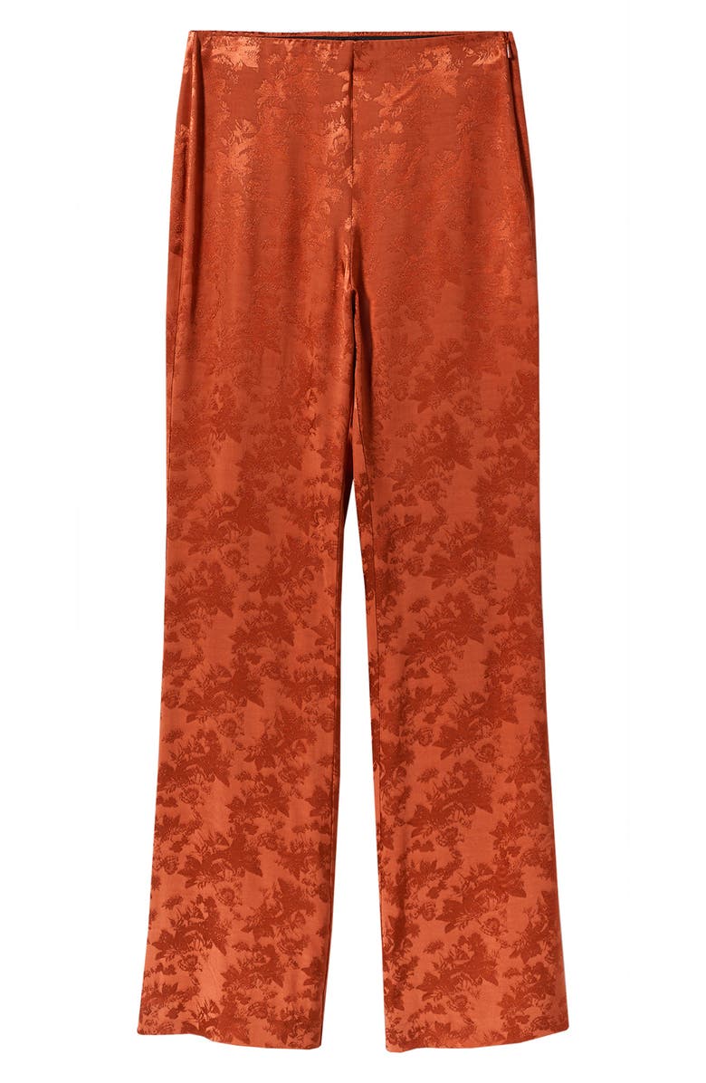 MANGO Floral Jacquard Trousers, Alternate, color,