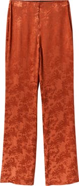 MANGO Floral Jacquard Trousers