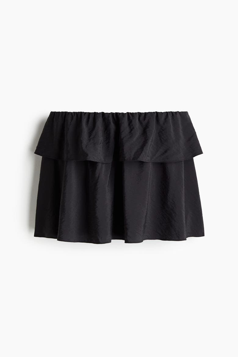 Flared Mini Skirt, Alternate, color, Black