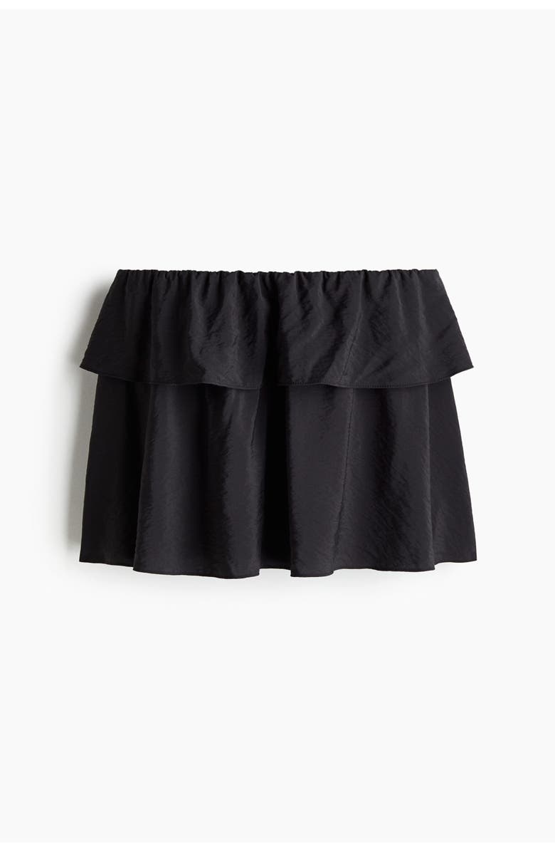 H&M Flared Mini Skirt, Main, color, Black