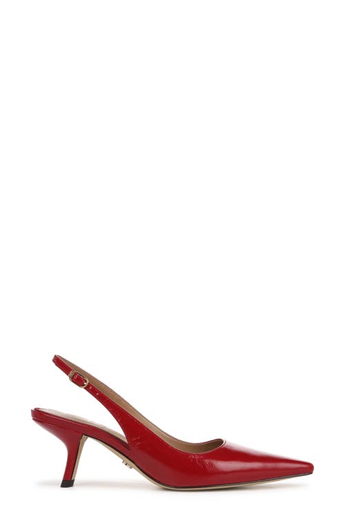 Sam Edelman Bianka Slingback Pump Deep Scarlet Red Leather