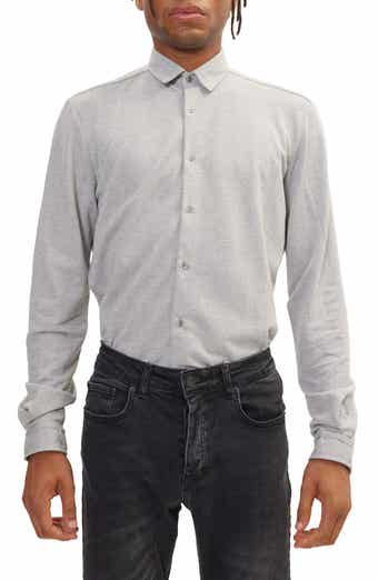 Cotton Knit Travel Button-Up Shirt