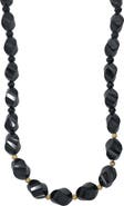 EFFY 14K Yellow Gold Onyx Beaded Necklace
