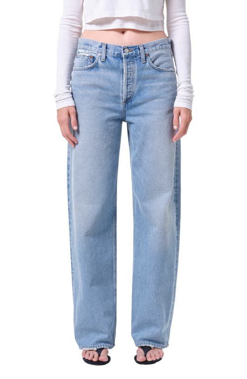 Agolde Arc High Waist Loose Wide Leg Jeans In Blue