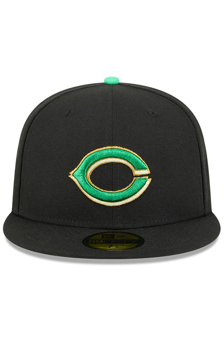 New Era Men's New Era Black Cincinnati Reds 2026 St. Patrick's Day 59FIFTY Fitted Hat, Alternate, color, Black