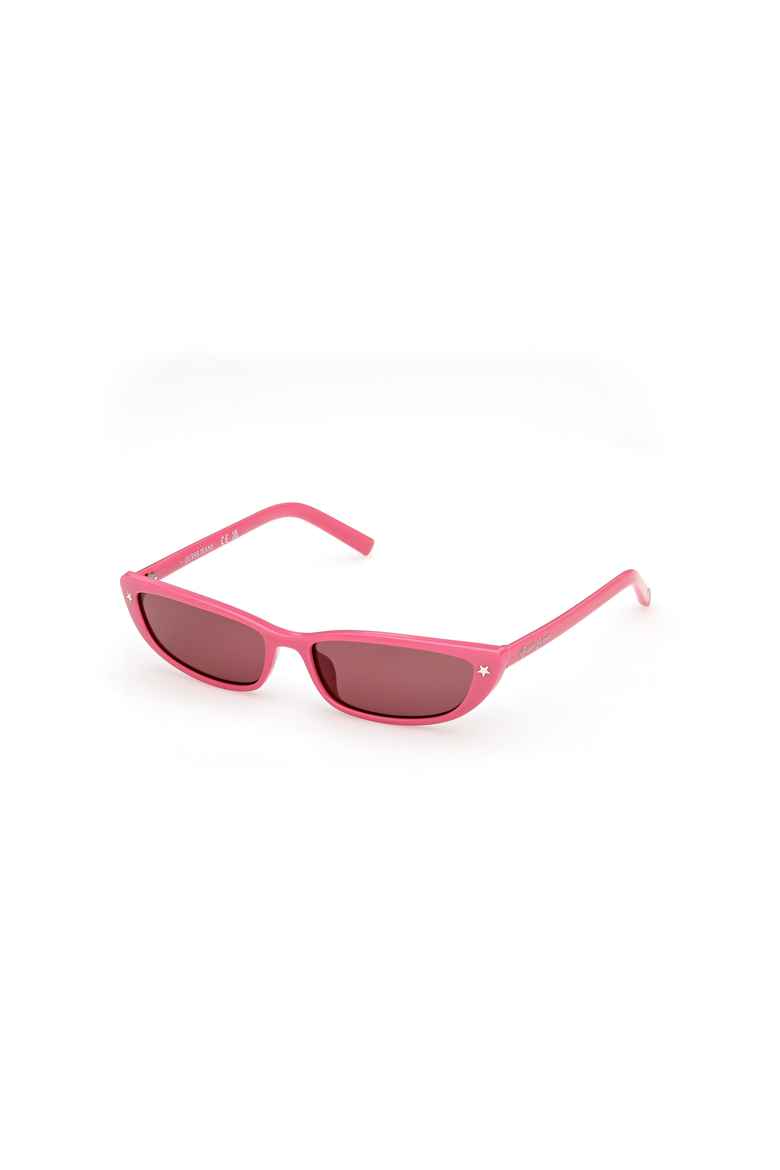 Slim Rectangular Acetate Sunglasses, Main, color, Shiny Pink / Bordeaux