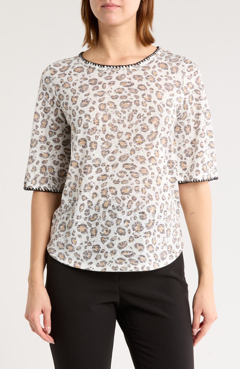 Bobeau Contrast Stitch T-Shirt, Main, color,