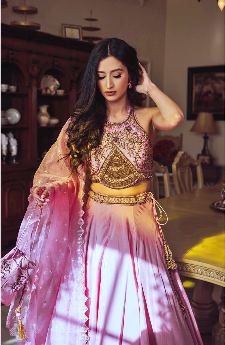 RAAS Kiya Lehenga with Hand Embroidered Blouse, Alternate, color, Pink