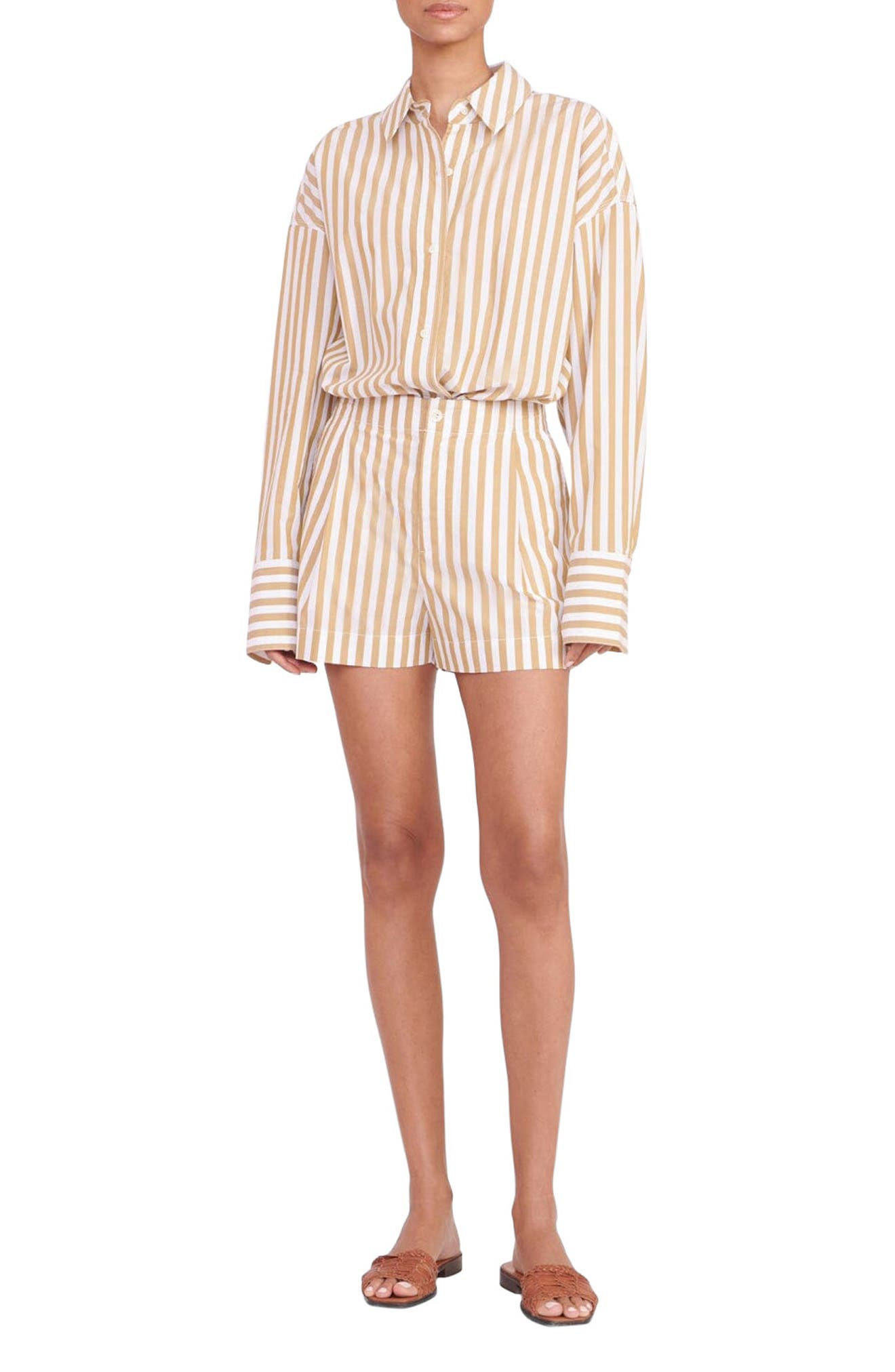 STAUD Colton Stripe Oversize Shirt