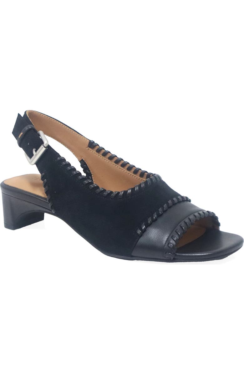 Gentle Souls Samarra Slingback Sandal, Main, color, Black Suede