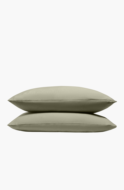 Italic Luxe Australian Sateen Pillowcase Set In Moss