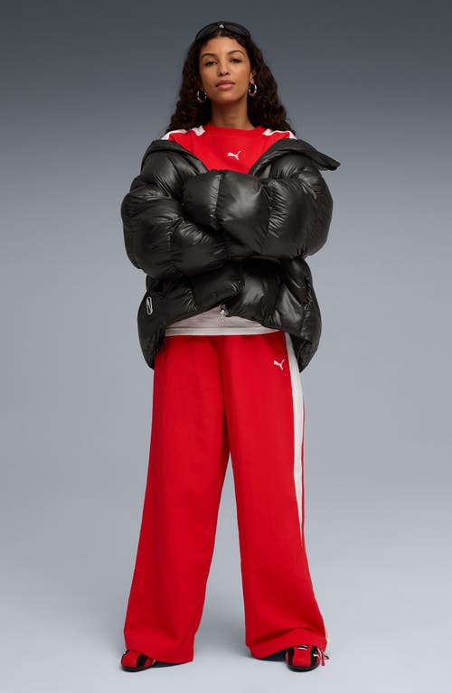 Puma T7 Oversize Crewneck Sweatshirt In Red