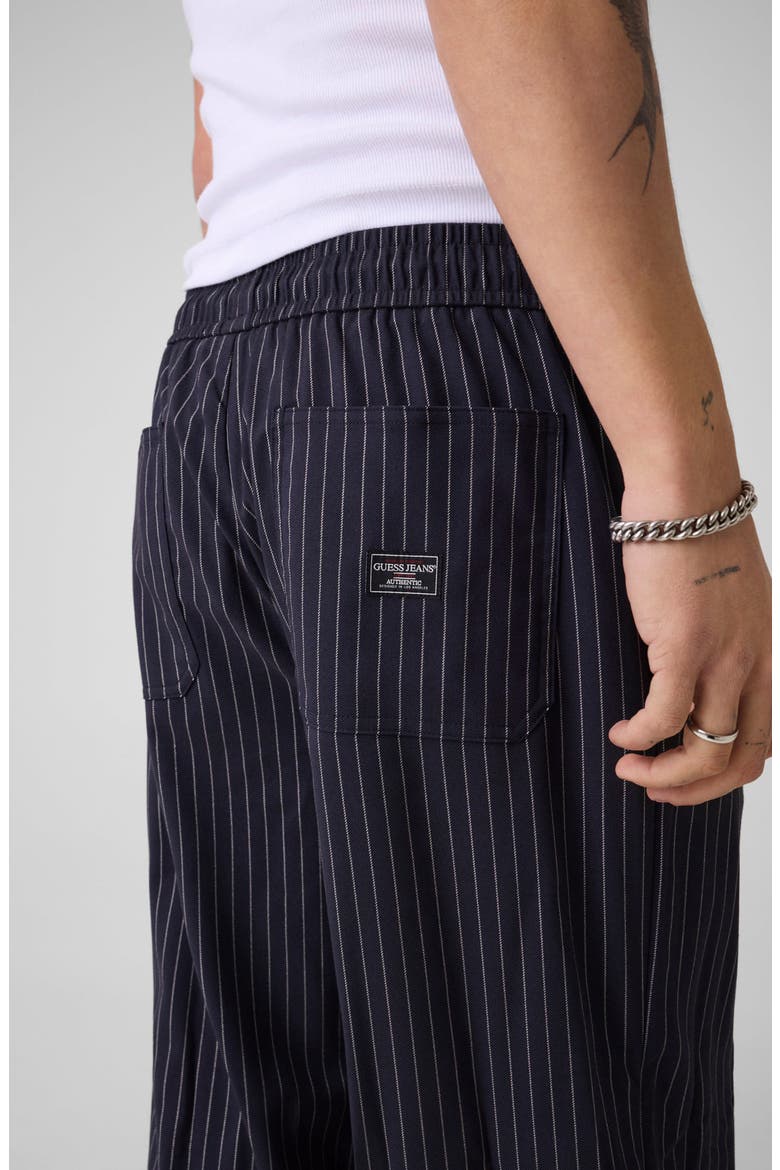 Pinstripe Elastic Waist Pants, Alternate, color, SB0T-DARK