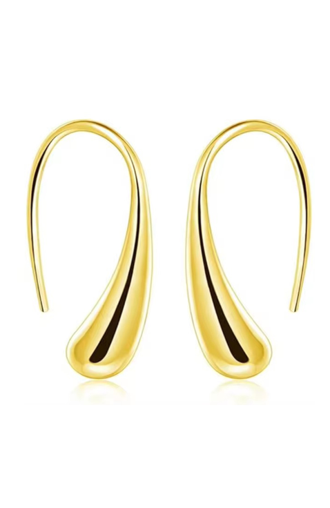 Isabella Eternal Drops Dainty Teardrop Dome Earrings