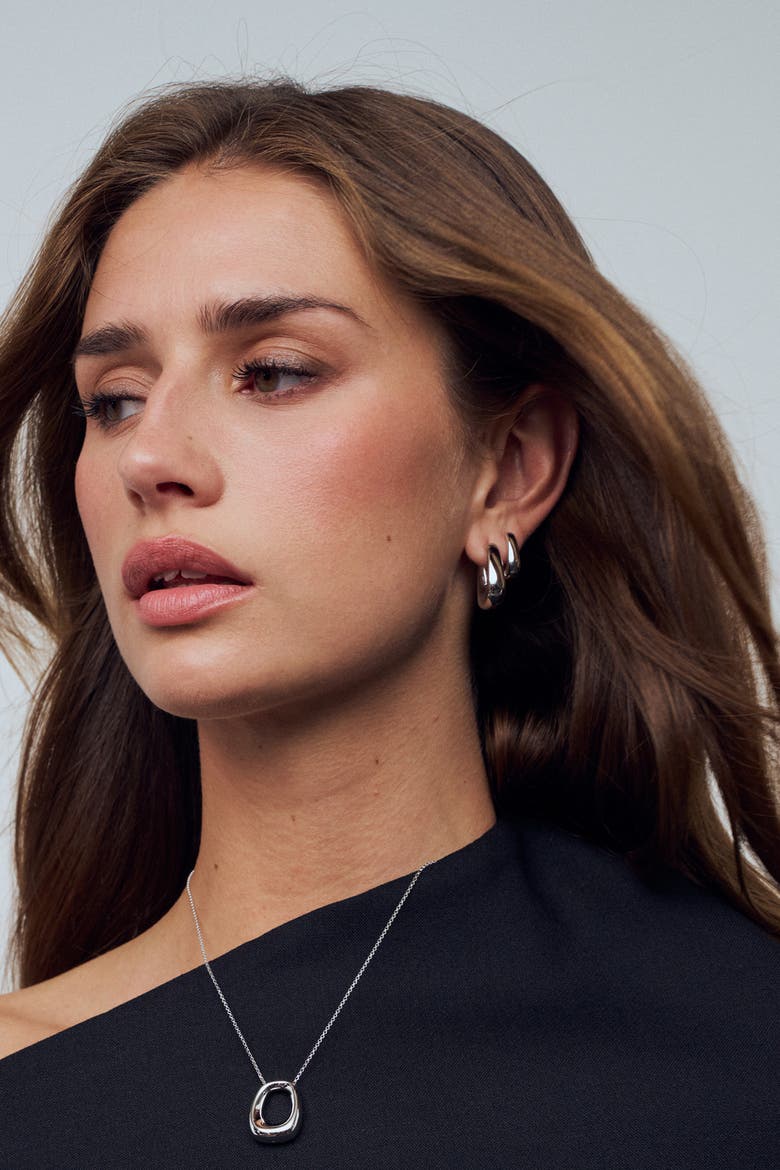 Earrings Borsa Pianura, Alternate, color, 925 Sterling Silver